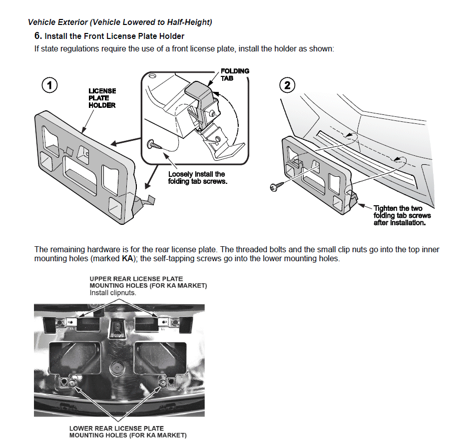 How are you mounting rear license plate?, Page 2