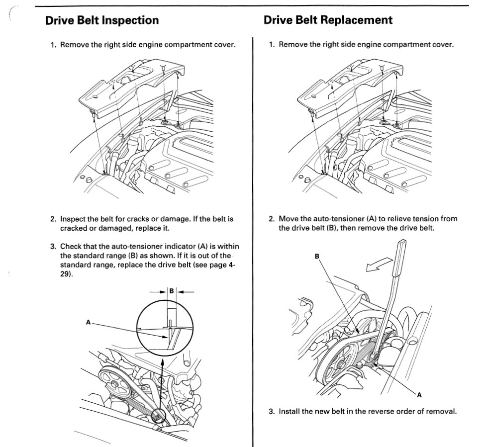 Rsx serpentine clearance belt