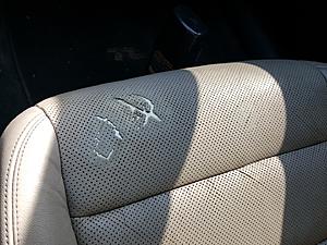 Help with tear in fake leather car seat! : r/Visiblemending